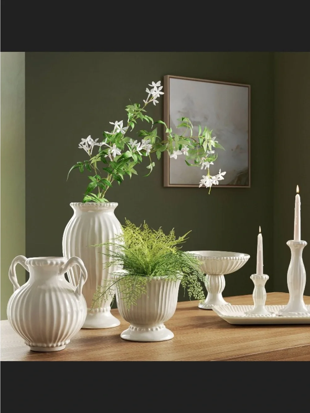 Beaded Ceramic Tray Ivory - Threshold™